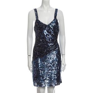 Parker Navy Sequined Dress